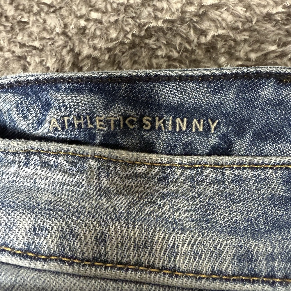 American Eagle Jeans Mens 28x30 Light Wash Airflex+ Athletic Fit Denim Stretch - Picture 7 of 11